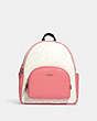 COACH®,COURT BACKPACK IN SIGNATURE CANVAS,pvc,Medium,Office,Gold/Chalk/Taffy,Front View