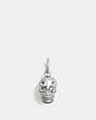 COACH®,SKULL CHARM,Metal,Silver/Black,Front View