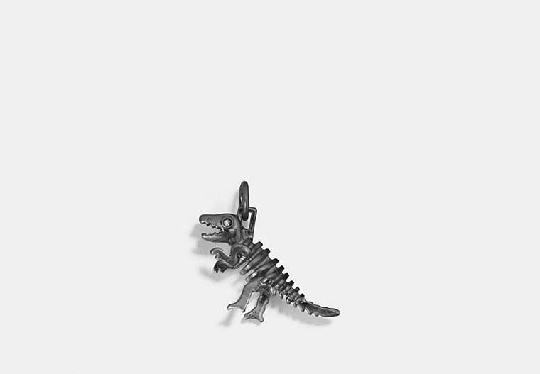 COACH®,REXY CHARM,Plated Brass,Black,Front View