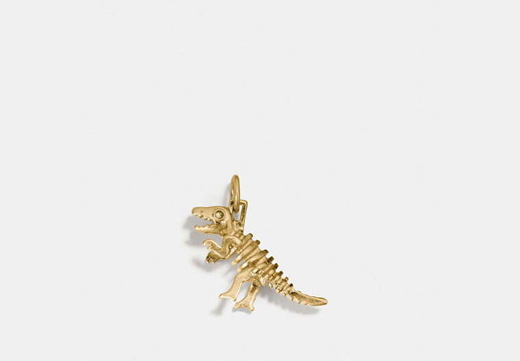 COACH®,REXY CHARM,Plated Brass,Gold,Front View