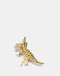 COACH®,REXY CHARM,Plated Brass,Gold,Front View