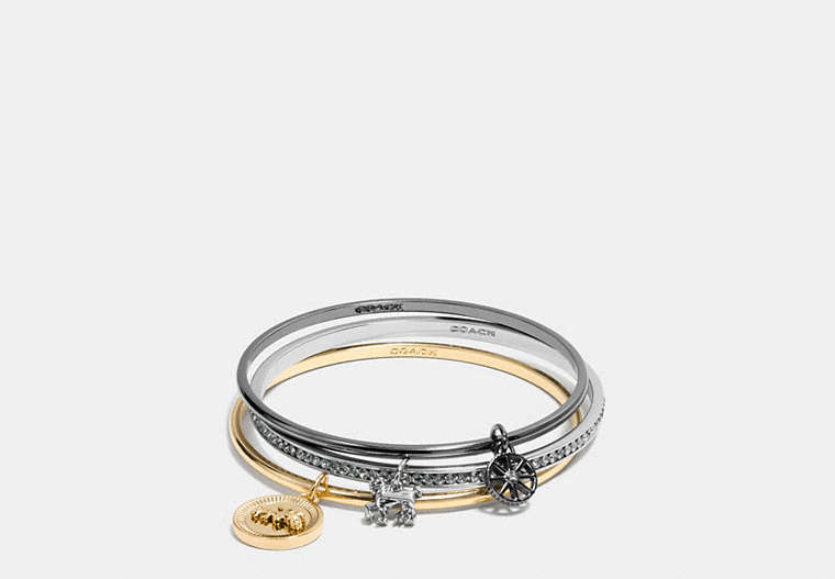 Horse And Carriage Coin Mix Bangle Set