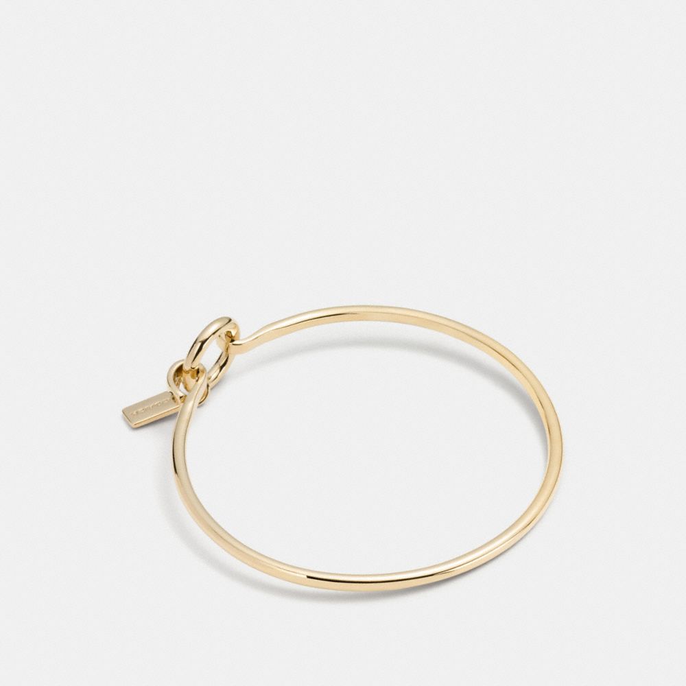 COACH®,Charm Base Hinged Hoop Bangle,,Front View