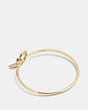 COACH®,CHARM BASE HINGED HOOP BANGLE,Metal,Gold,Front View