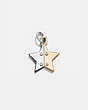 COACH®,TWO TONE HINGED STAR CHARM,Plated Brass,Gold/Silver,Front View