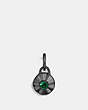 COACH®,DAISY RIVET BIRTHSTONE CHARM,Plated Brass,Black/EMERALD,Front View