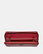 COACH®,CHELSEA CROSSBODY,Leather,Medium,Gunmetal/Washed Red,Inside View,Top View