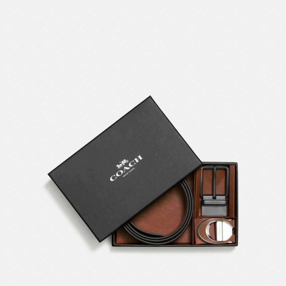 Ceinture R&eacute;versible Coup&eacute;e &agrave; La Taille Avec Boucle De Harnais Et Signature En Bo&icirc;te, 38&nbsp;Mm