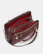 COACH®,BROOKLYN CARRYALL 28,Leather,Medium,Light Gold/Oxblood,Inside View,Top View