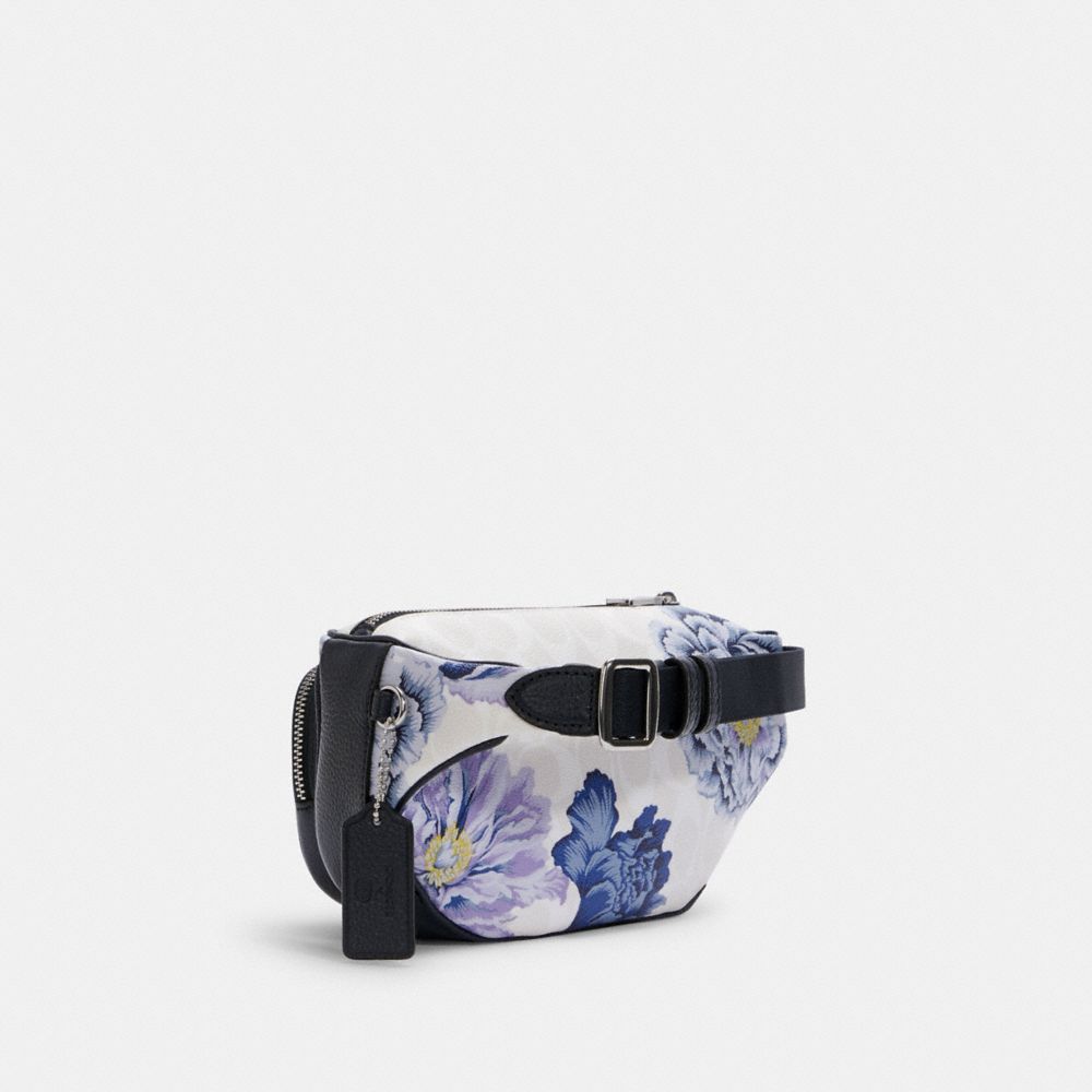 COACH®,Court Belt Bag In Signature Canvas With Kaffe Fassett Print,,Angle View