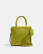 COACH®,MINI CALLY CROSSBODY,Pebbled Leather,Medium,Im/Chartreuse,Front View