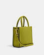 COACH®,MINI CALLY CROSSBODY,Pebbled Leather,Medium,Im/Chartreuse,Angle View