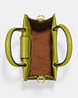 COACH®,MINI CALLY CROSSBODY,Pebbled Leather,Medium,Im/Chartreuse,Inside View,Top View