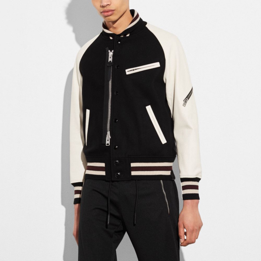 Zipped Varsity Jacket