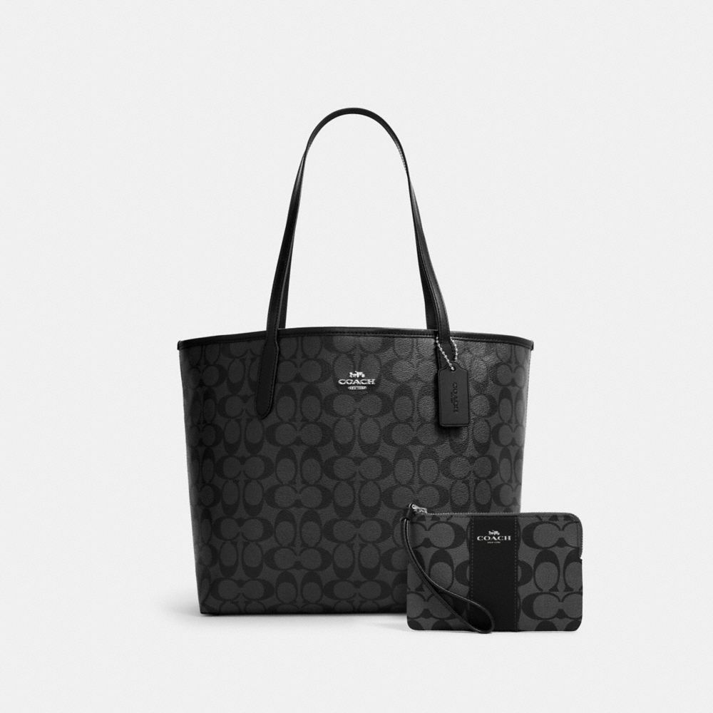 Coach signature city zip tote on sale