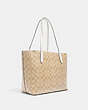 COACH®,CITY TOTE IN SIGNATURE CANVAS,pvc,X-Large,Everyday,Gold/Light Khaki Chalk,Angle View