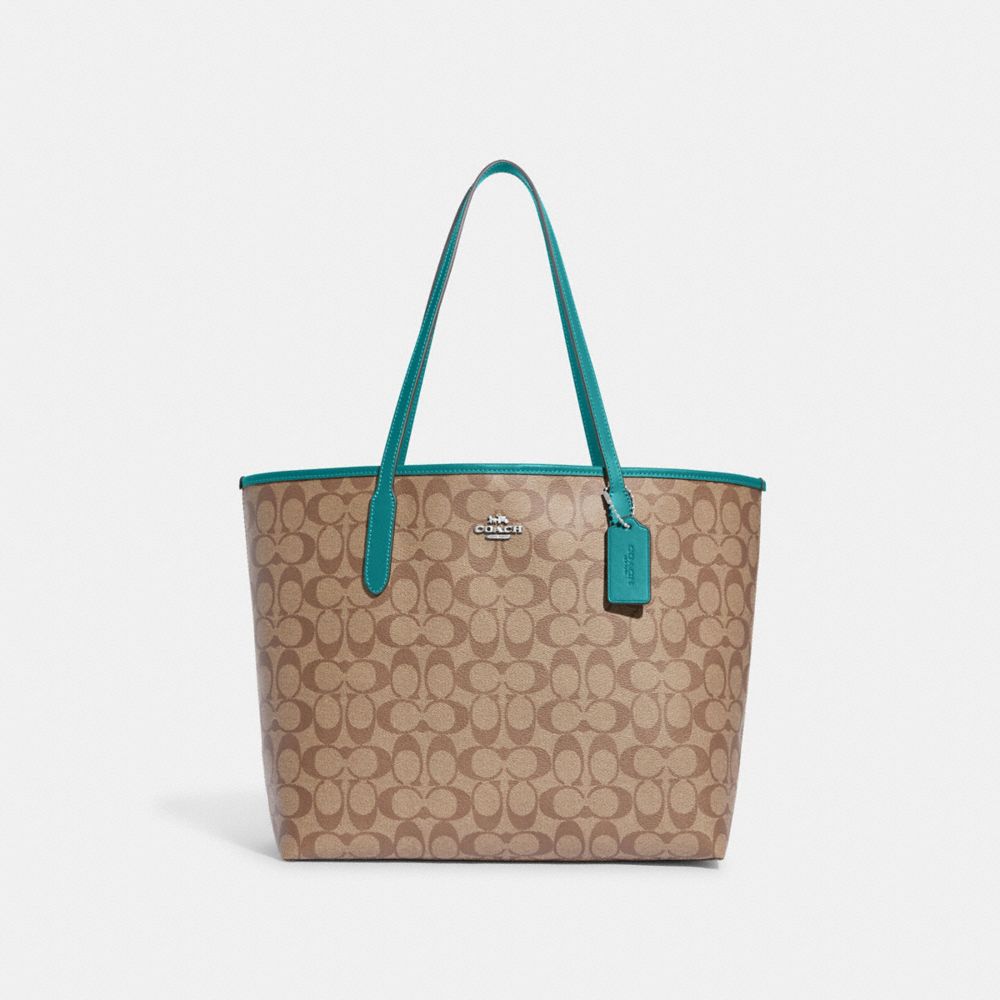 Coach city tote with pouch best sale