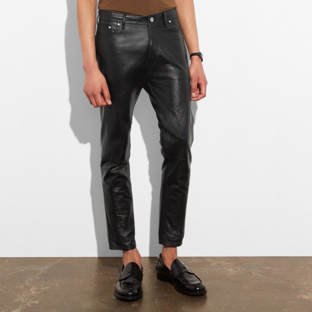 COACH®: Leather Trousers