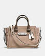 COACH®,COACH SWAGGER 27 IN COLORBLOCK,Leather,Large,Silver/Stone Multi,Front View