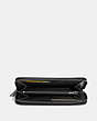 COACH®,ACCORDION WALLET,Leather,Mini,Dark Saddle,Inside View,Top View