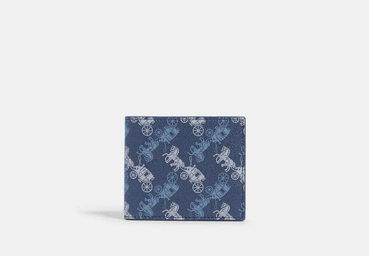 Id Billfold Wallet With Horse And Carriage Print