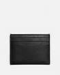 COACH®,CARD CASE,Smooth Leather,Black,Front View