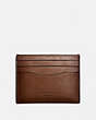 COACH®,CARD CASE,Smooth Leather,Dark Saddle,Front View