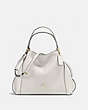 COACH®,EDIE SHOULDER BAG 28,Leather,Medium,Chalk/Light Gold,Front View