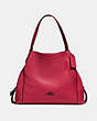 COACH®,EDIE SHOULDER BAG 31,Leather,Large,Gunmetal/Washed Red,Front View