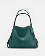 COACH®,EDIE SHOULDER BAG 31,Leather,Large,Gunmetal/Dark Turquoise,Front View