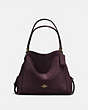 COACH®,EDIE SHOULDER BAG 31,Leather,Large,Light Gold/Oxblood,Front View