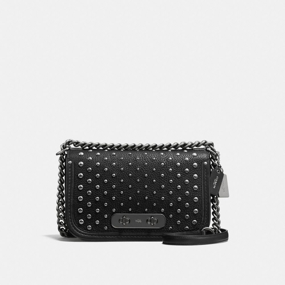 Coach swagger best sale shoulder bag black