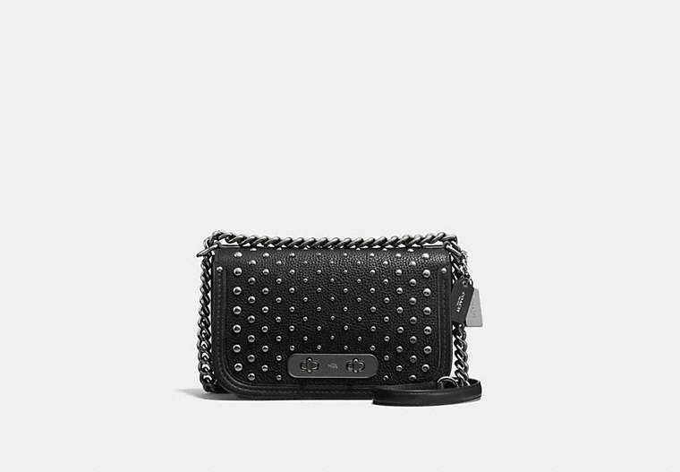 Coach Swagger Shoulder Bag In Pebble Leather With Ombre Rivets