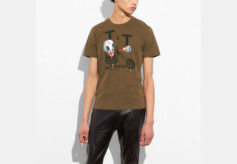 COACH®,T-SHIRT,Other,Military Wild Moto,Front View