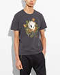 COACH®,T-SHIRT,Other,Black Wild Rose,Front View
