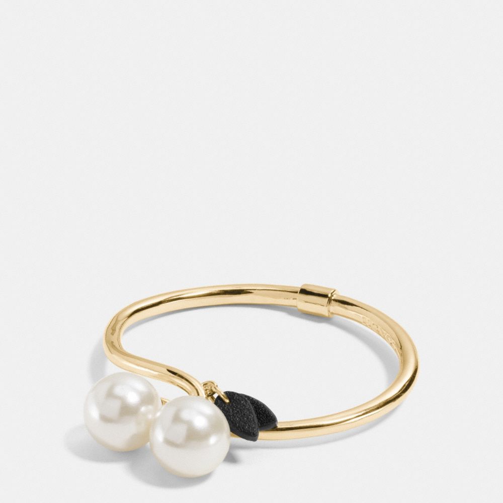 COACH® Outlet  Pearl Heart Padlock Charm Bracelet