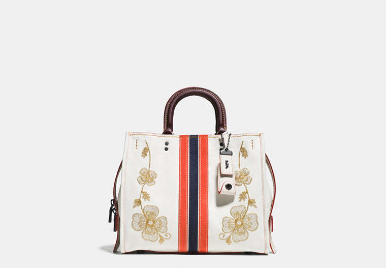 Western Embroidery Rogue Bag In Pebble Leather