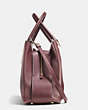 COACH®,BROOKLYN CARRYALL 34,Pebbled Leather,Large,Light Gold/Oxblood,Angle View
