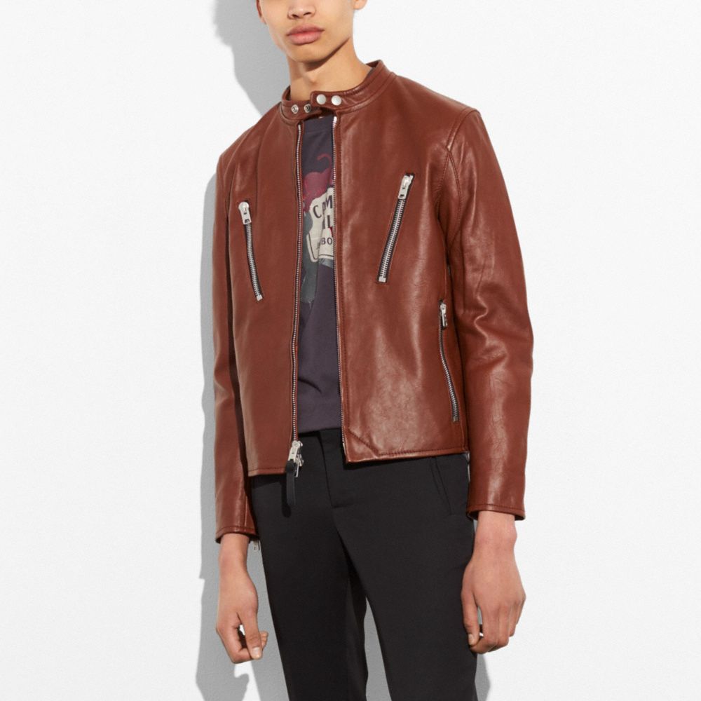 COACH Leather Racer Jacket