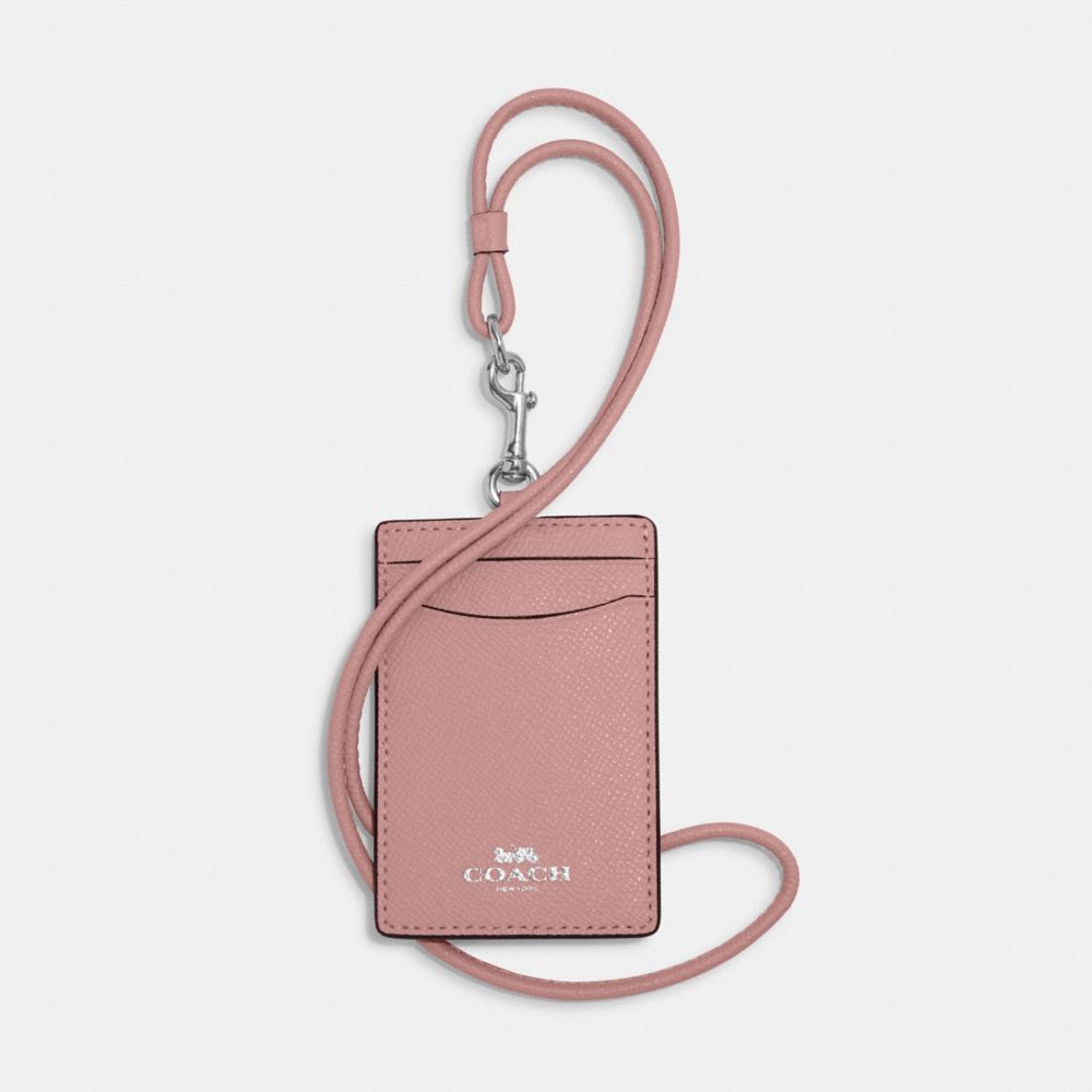 Coach Light Pink Leather Slim ID Zip Card Holder Coach