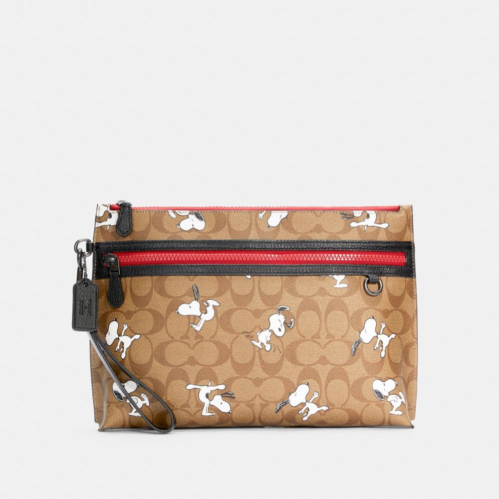 COACH® Outlet | Coach X Peanuts Carryall Pouch In Signature