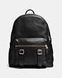COACH®,FLAG BACKPACK IN PEBBLE LEATHER,Leather,Large,Black/Black,Front View