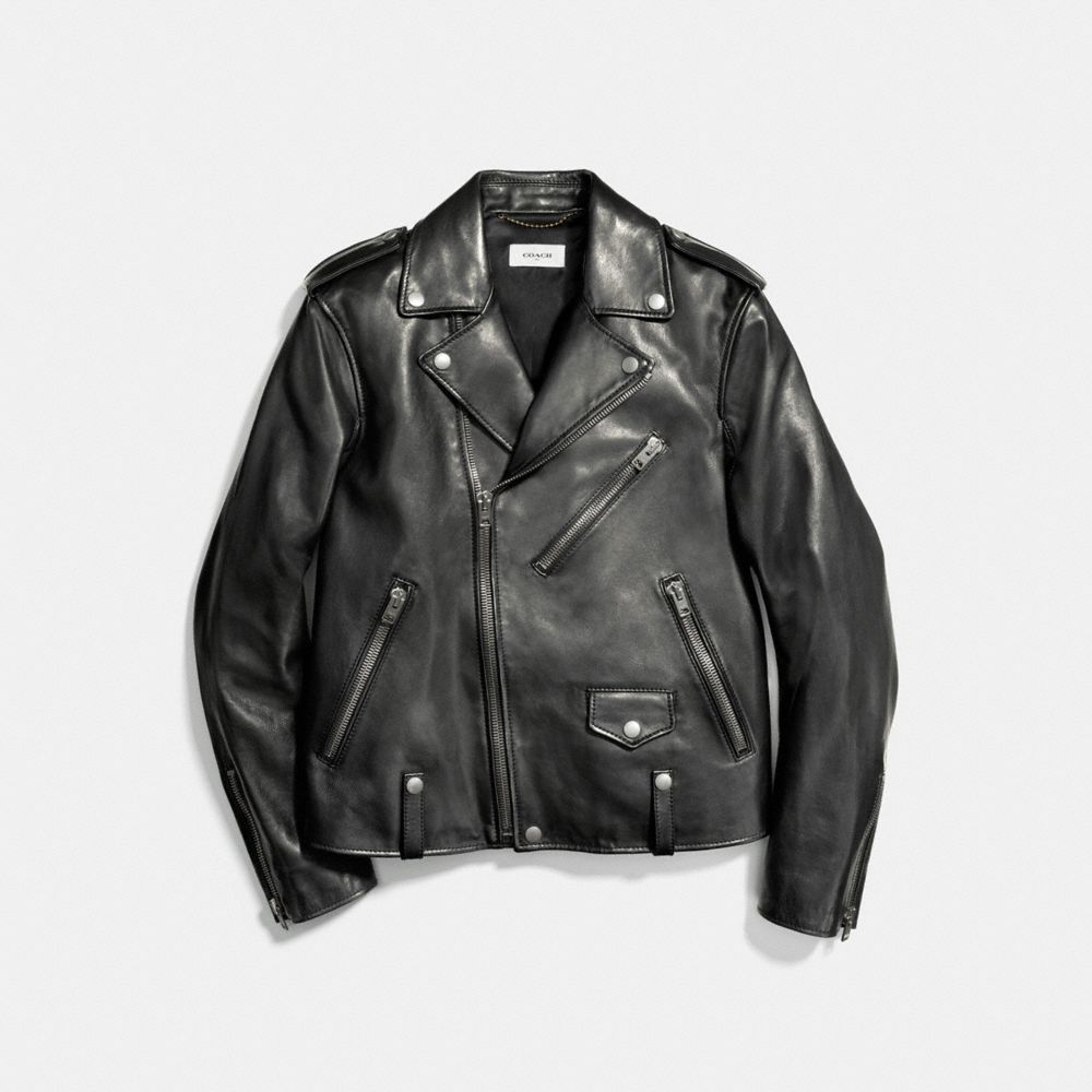 Coach leather moto clearance jacket