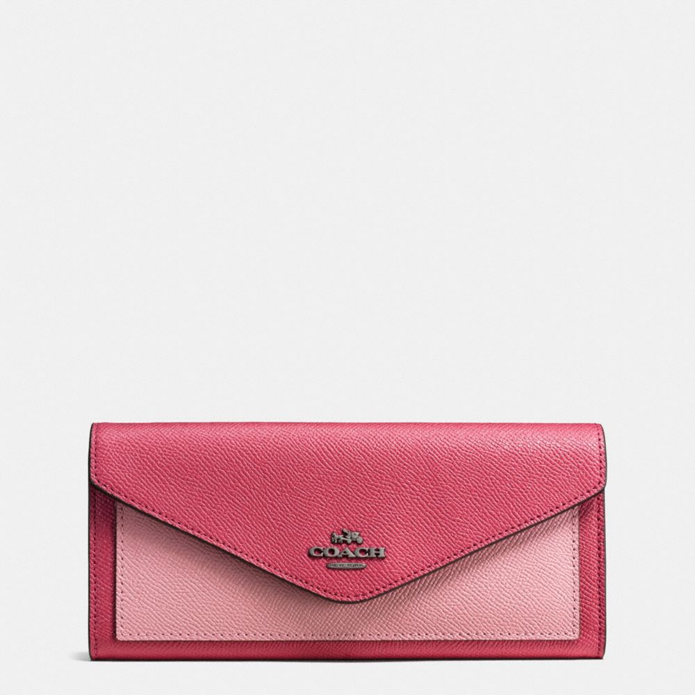 COACH®,Soft Wallet In Colorblock,,Front View