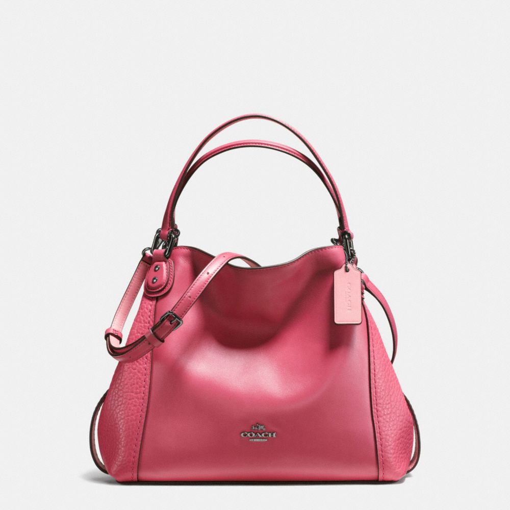 Coach edie best sale mixed leather