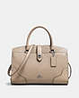 COACH®,MERCER SATCHEL 30,Leather,Large,Silver/Stone,Front View