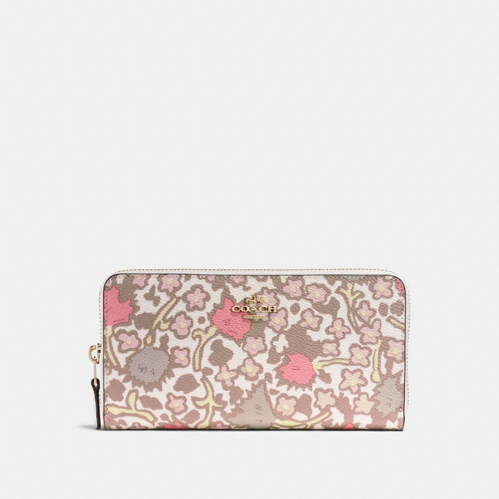 COACH®: Accordion Zip Wallet In Yankee Floral Print Coated Canvas