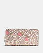 Accordion Zip Wallet In Yankee Floral Print Coated Canvas