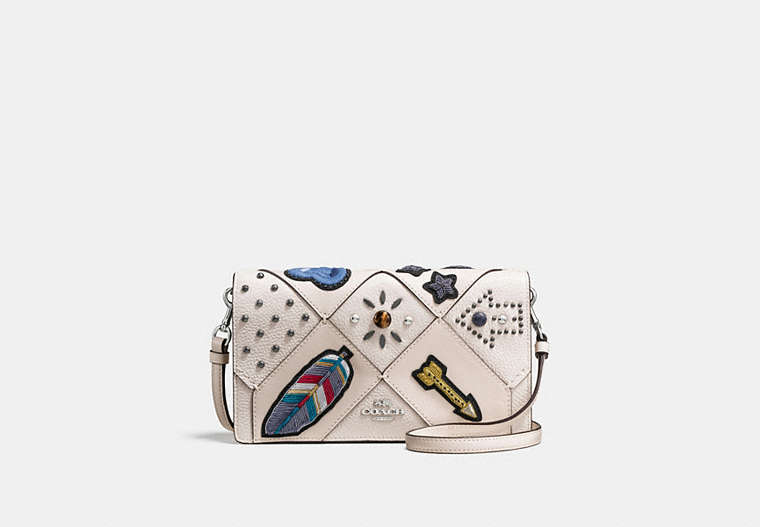 Foldover Crossbody In Embellished Canyon Quilt Leather