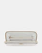 COACH®,ACCORDION ZIP WALLET,Leather,Mini,Gold/Chalk,Inside View,Top View